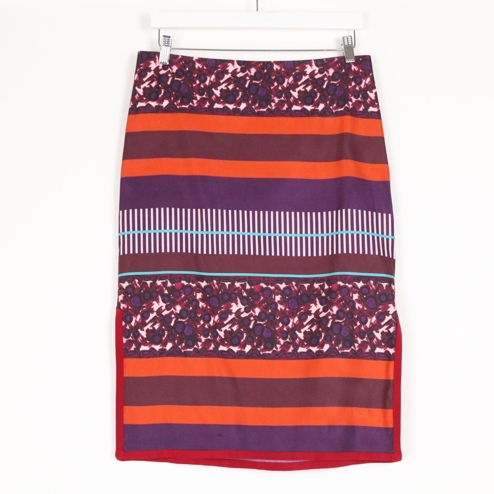 Suno Patterned Pencil Skirt